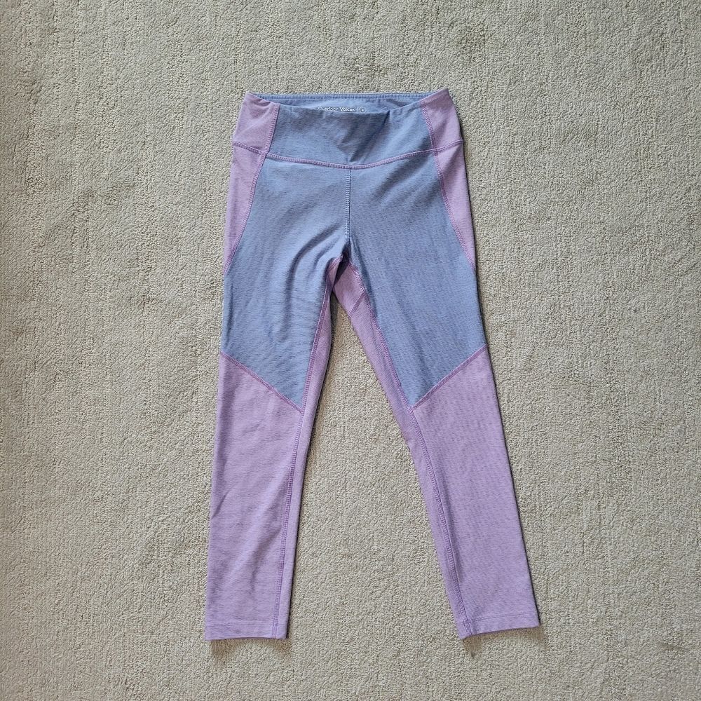 Outdoor Voices Color Block Leggings Lavender and Light Blue Size Small